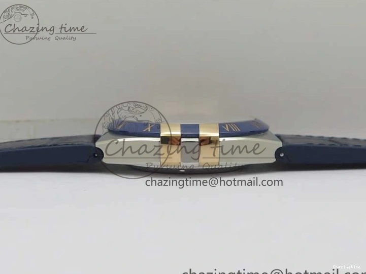 0409 Chic Constellation 131.33.41.21.03.001 SS RG TW Best Edition Blue Dial On Gummy Strap A 7872
